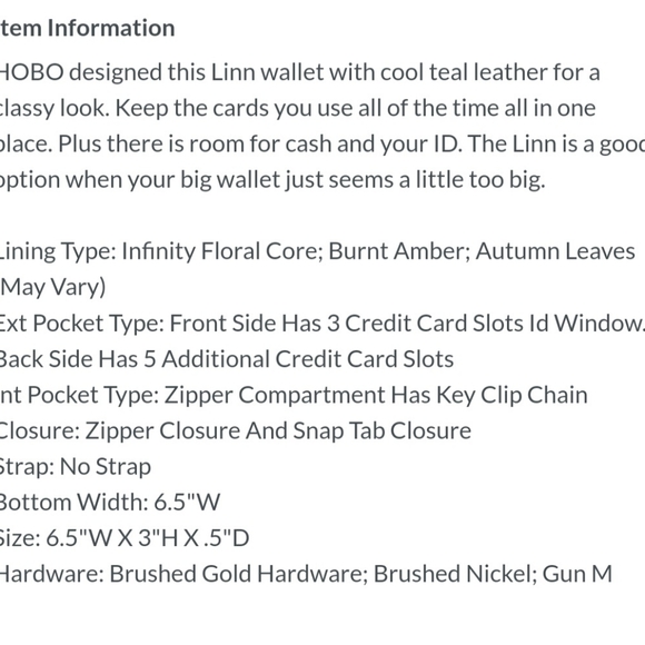 Hobo Leather Bag "Marley" and Matching "Linn" Wallet Bottle Green Color - Picture 4 of 7